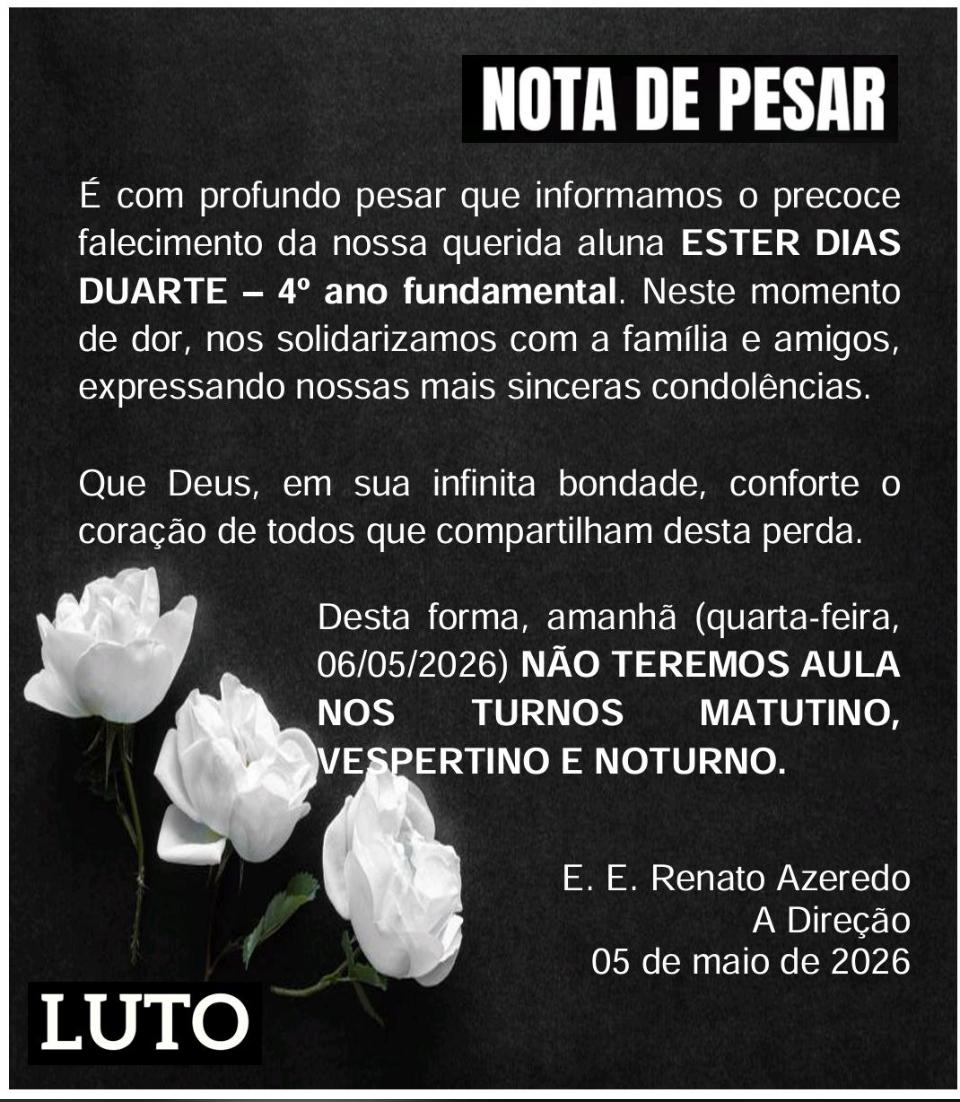 Nota de Pesar | Ester Dias Duarte